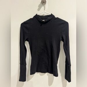 Free people mock neck ribbed long sleeve